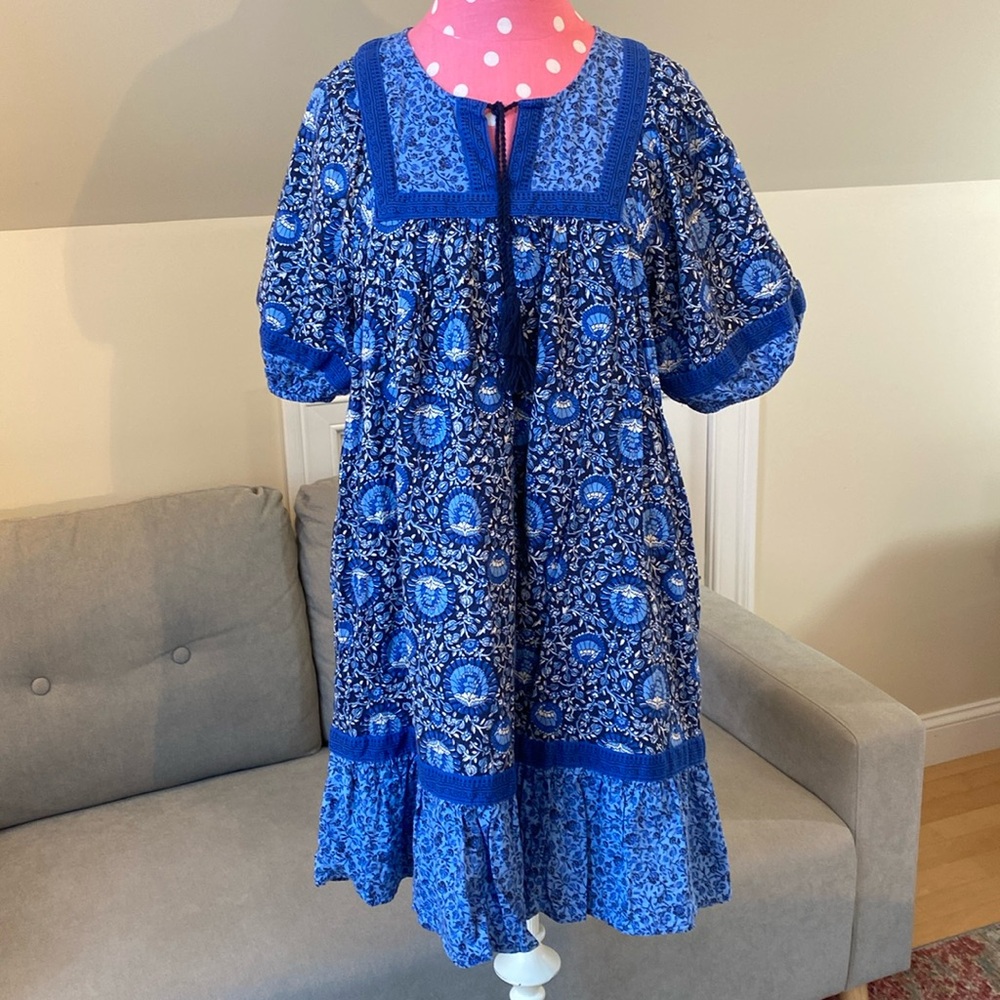 Old Navy Gingham Peasant Dress with String Ties